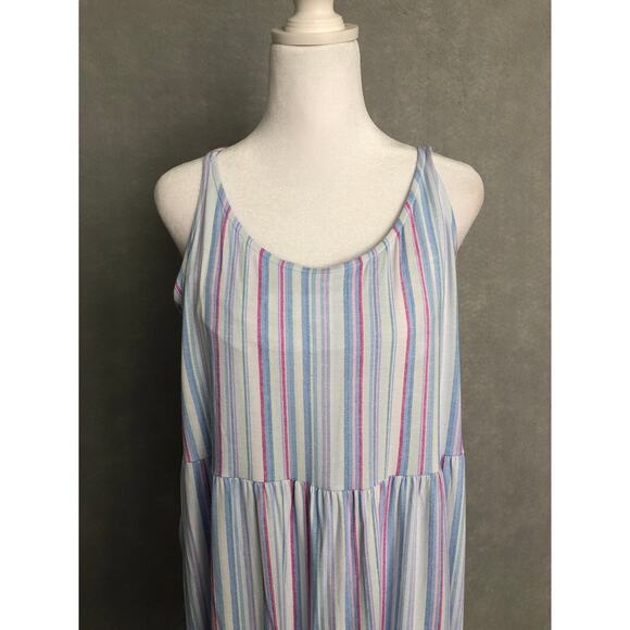 Tommy Bahama Women's Large Stripe Sleeveless Short Night Gown NEW - Picture 2 of 8
